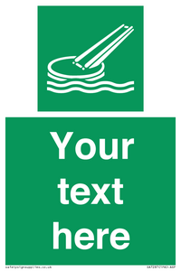 Custom sign safe condition Marine evacuation slide